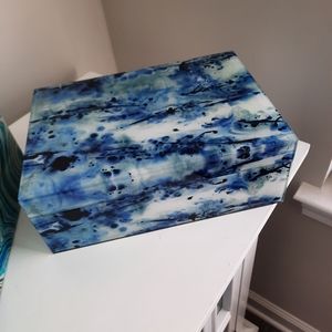 Nicole Miller Home Jewelry Box Agate 10" inch